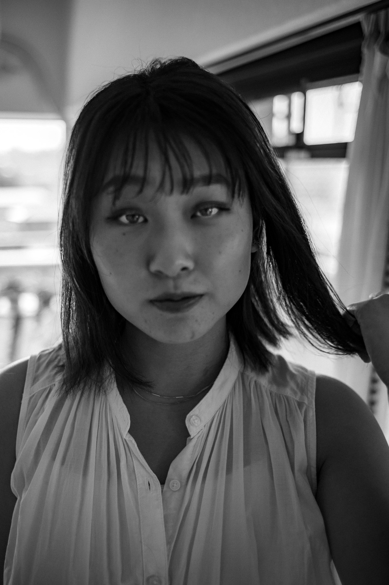 For once, the eye is close enough to see both of hers looking back.